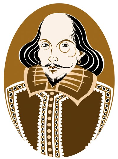 1564 年 4 月 26 日 - 1616 年 4 月 23 日に洗礼を受けた英国の詩人で劇作家のウィリアム シェイクスピア 作： Neale Osborne
