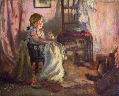 暖炉のそばで 作： Nellie Gertrude Dixon