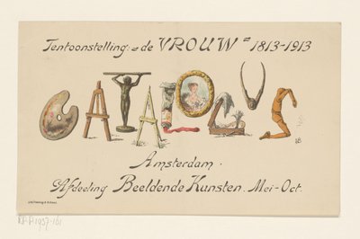 展覧会の告知カード The Woman, 1813-1913 (オブジェクトのタイトル) 作： Nelly Bodenheim (signed by artist)
