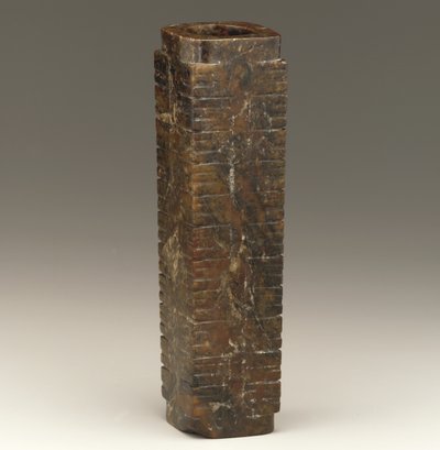 トールチューブ（コング）太湖地域、良珠文化、紀元前3300-2250年 作： Neolithic Period Chinese School