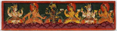 Shaiva原稿からのブックカバー（木の不透明なトイレ） 作： Nepalese School