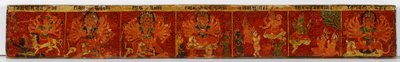 Devimahatmya原稿カバー（木材に不透明なトイレ） 作： Nepalese School