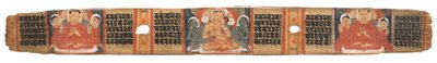 フォリオ2r女神Prajnaparamita、Astasahasrika Prajnaparamita（ヤシの葉と木のインクと色）（詳細は430761を参照） 作： Nepalese School