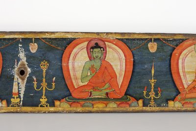 五つの保護の原稿、表紙、1138（木に不透明なトイレとインク） 作： Nepalese School
