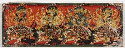 Deviを8人の母親（木にトイレ）として描いた2枚の原稿カバーの1つ 作： Nepalese School