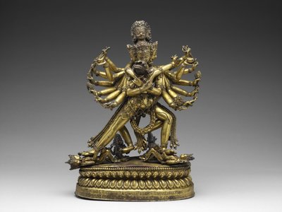 Shastradhara（Weapon-Bearing）Hevajra、c。 1531（金銅と顔料） 作： Nepalese School