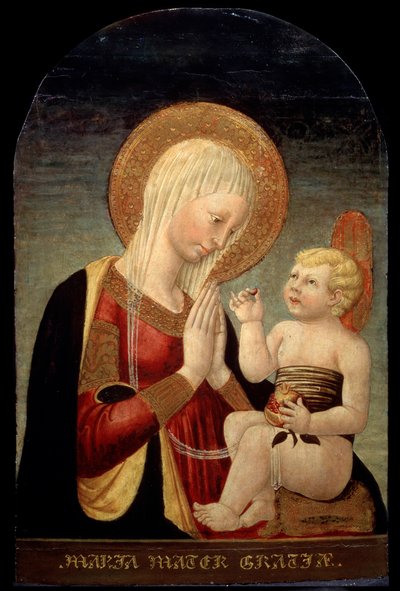 マドンナとザクロの子、15世紀 作： Neri di Bicci