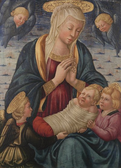 Virgem e Menino com Anjos, depois de 1460 (têmpera sobre madeira) 作： Neri di Bicci
