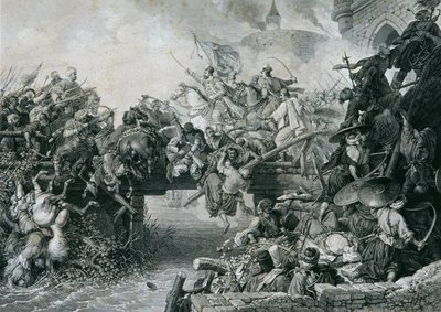 Ausfall Zrinys vor der Festung Szigetvár 作： Leopold Blonder