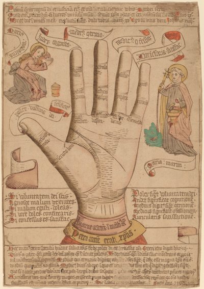 救いの鏡としての手 作： Netherlandish 15th Century