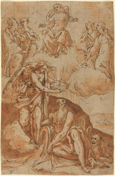 聖ジェローム(?) 作： Netherlandish 16th Century