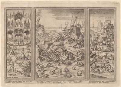 最後の審判トリプティク 作： Netherlandish 16th Century after Hieronymus Bosch, Hieronymus Cock