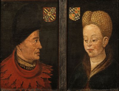 16世紀のバイエルンのジョンフィアレスとマーガレットの肖像 作： Netherlandish Master