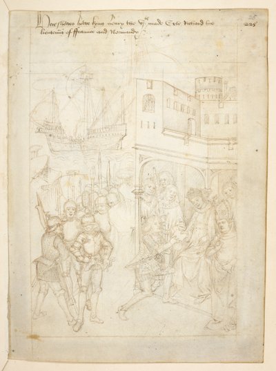 コットン ジュリアス E. IV、アート。 6、「ビーチャムのページェント」、1483年頃（ベラムにインク） 作： Netherlandish School