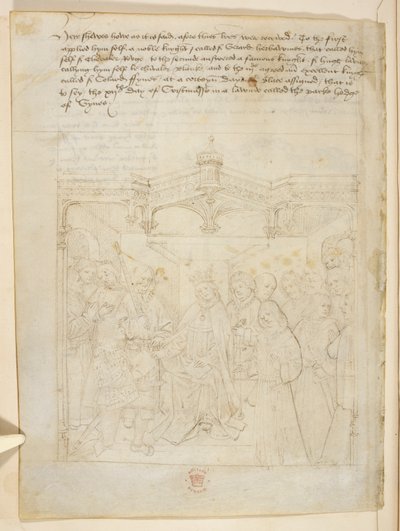 コットン ジュリアス E. IV、アート。 6、「ビーチャムのページェント」、1483年頃（ベラムにインク） 作： Netherlandish School