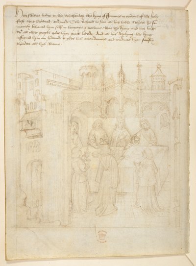 コットン ジュリアス E. IV、アート。 6、「ビーチャムのページェント」、1483年頃（ベラムにインク） 作： Netherlandish School