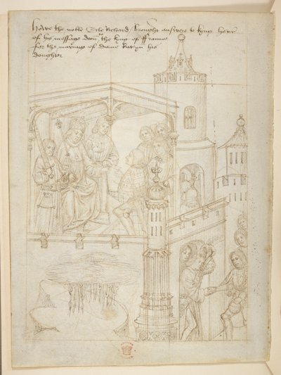 コットン ジュリアス E. IV、アート。 6、「ビーチャムのページェント」、1483年頃（ベラムにインク） 作： Netherlandish School
