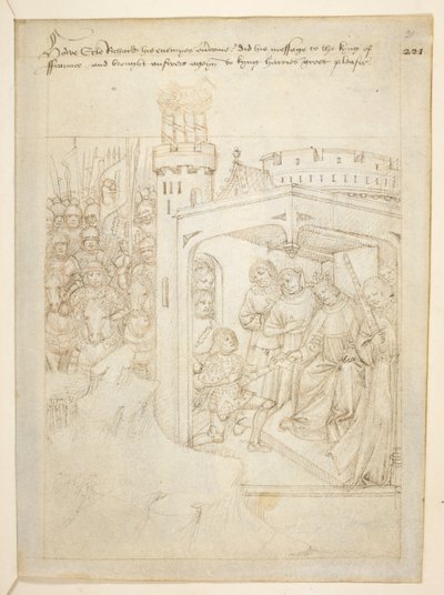 コットン ジュリアス E. IV、アート。 6、「ビーチャムのページェント」、1483年頃（ベラムにインク） 作： Netherlandish School