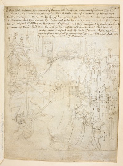 コットン ジュリアス E. IV、アート。 6、「ビーチャムのページェント」、1483年頃（ベラムにインク） 作： Netherlandish School