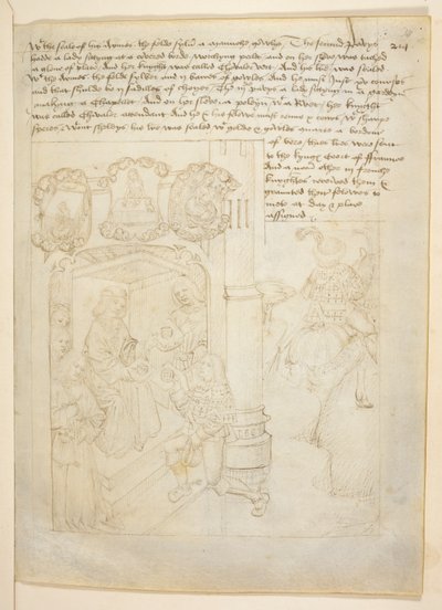 コットン ジュリアス E. IV、アート。 6、「ビーチャムのページェント」、1483年頃（ベラムにインク） 作： Netherlandish School