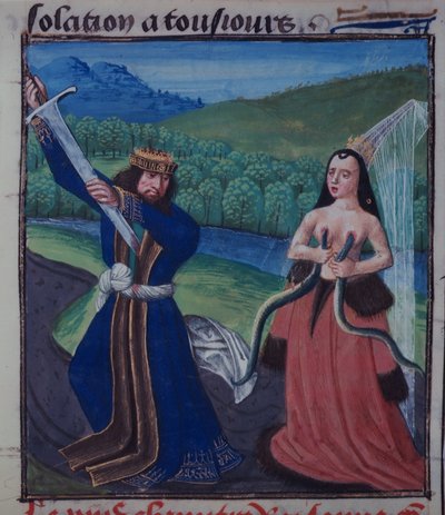アンソニーとクレオパトラの死、1470年頃（ベラム） 作： Netherlandish School