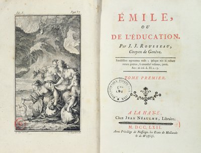 ジャン=ジャック・ルソー作「エミールの口絵」、1762 作： Netherlandish School