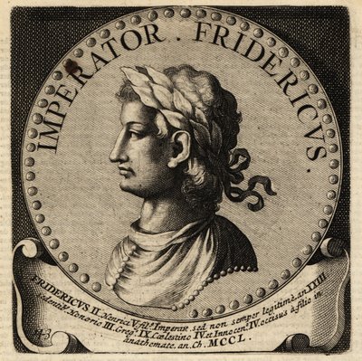 神聖ローマ皇帝フリードリヒ2世。 作： Netherlandish School