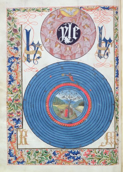 Ms 324 f.13 v。Holy Dove＆Matter、OvidによるMetamorphoses、1479 作： Netherlandish School