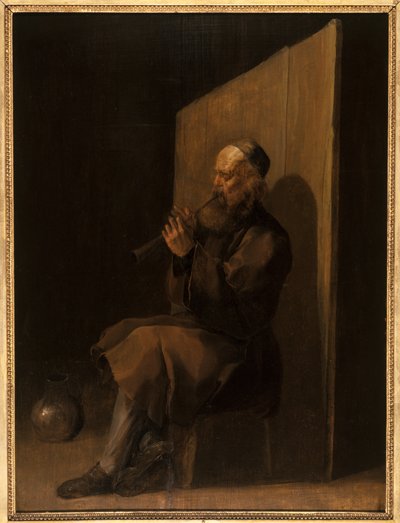 古いフルート奏者 作： Netherlandish School