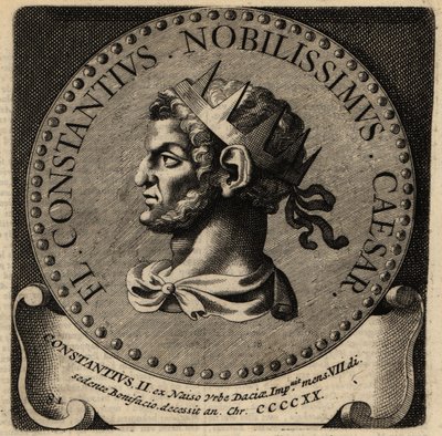 ローマ皇帝コンスタンティウス2世の肖像。 作： Netherlandish School