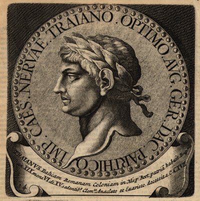 ローマ皇帝トラヤヌスの肖像。 作： Netherlandish School