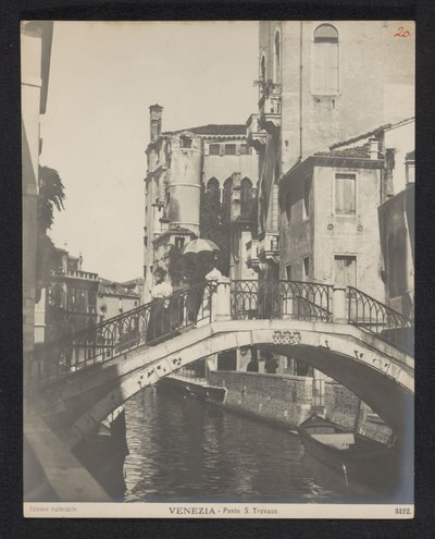 ポンテ サン トロヴァソ テ ベネティエ ヴェネツィア - Ponte S. Trovaso (オブジェクトのタイトル) 作： Neue Photographische Gesellschaft