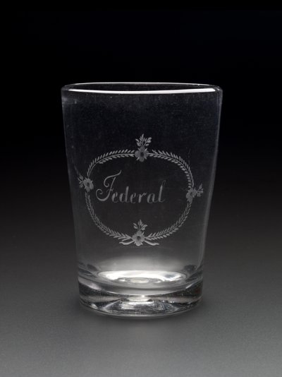タンブラー、c。 1788-1795（非鉛ガラス） 作： New Bremen Glass Manufactory