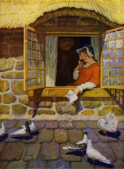 チャールズ・キングスレー著「Westward Ho!」のイラスト（カラーリトグラフ 作： Newell Convers (after) Wyeth