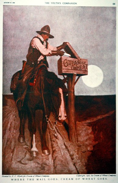 クリームオブウィート社の広告 作： Newell Convers Wyeth