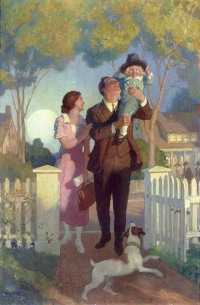 アライビングホーム（油 作： Newell Convers Wyeth