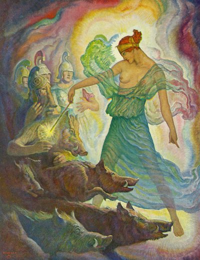 キルケと彼の豚 作： Newell Convers Wyeth