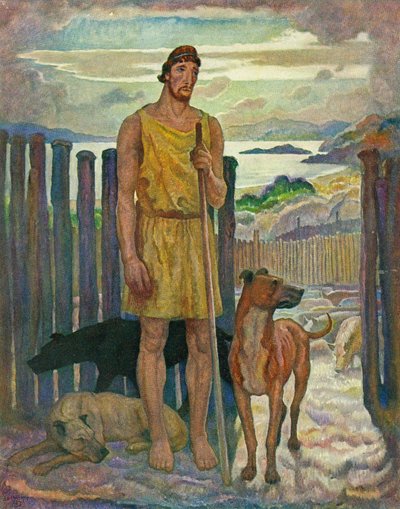 豚飼いのエウマイオス 作： Newell Convers Wyeth
