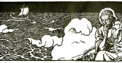 ジョージハーバートパーマー作「ホーマーのオデッセイへの口絵」、1929年 作： Newell Convers Wyeth