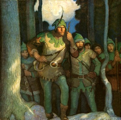 ロビンフッドと彼の陽気な無法者 作： Newell Convers Wyeth