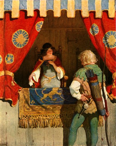ロビンとメイドマリアンの出会い 作： Newell Convers Wyeth