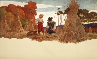 ピューリタンコーンハスカー、1941年 作： Newell Convers Wyeth