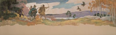 ターキーハンターズ、1941年 作： Newell Convers Wyeth