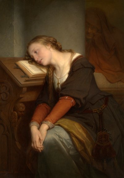 Margaret na igreja (óleo sobre tela) 作： ニカーズ・ド・ケイザー