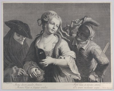 ベネチアン カーニバルの半身像 3 体、1750 ～ 1822 年、1750 ～ 1822 年。 作： Niccolò Cavalli