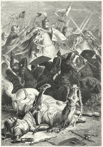 トッリチェッラの戦いで重傷を負ったエッツェリーノ3世・ダ・ロマーノ侯爵を捕らえる 作： Niccolo Sanesi