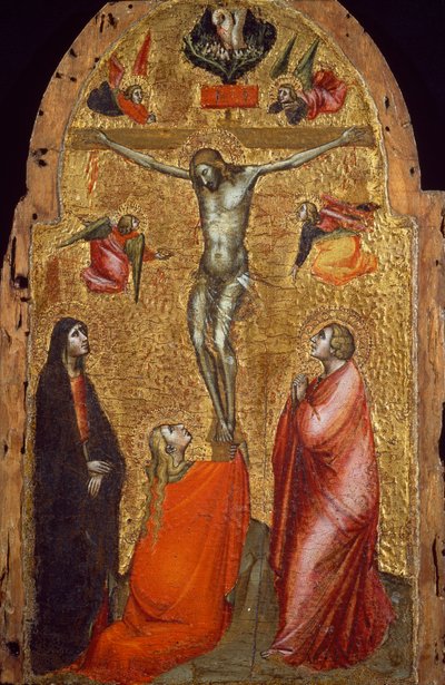 はりつけ、ニッコロ・ディ・ピエトロ・ジェリーニ作（1415～1416年頃死去）、パネル。 作： Niccolo di Pietro Gerini