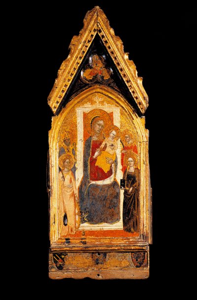 聖母子と聖人たちの木画 ニッコロ・ディ・トンマーゾ作（1343年～1367年頃の作とされる） 14世紀 アッシジ、サン・フランチェスコ聖堂の手塚美術館蔵 作： Niccolo di Tommaso