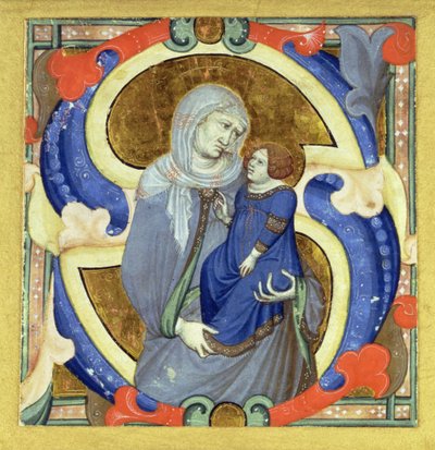 聖アンと聖母を描いた歴史的な最初の「S」 作： Niccolo di ser Sozzo Tegliacci