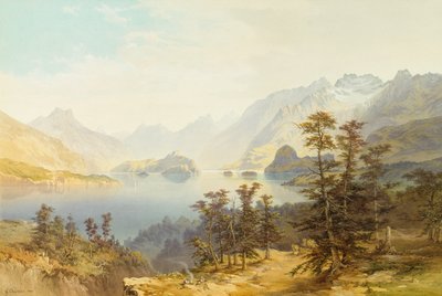マナポウリ湖、南島、ニュージーランド 作： Nicholas Chevalier